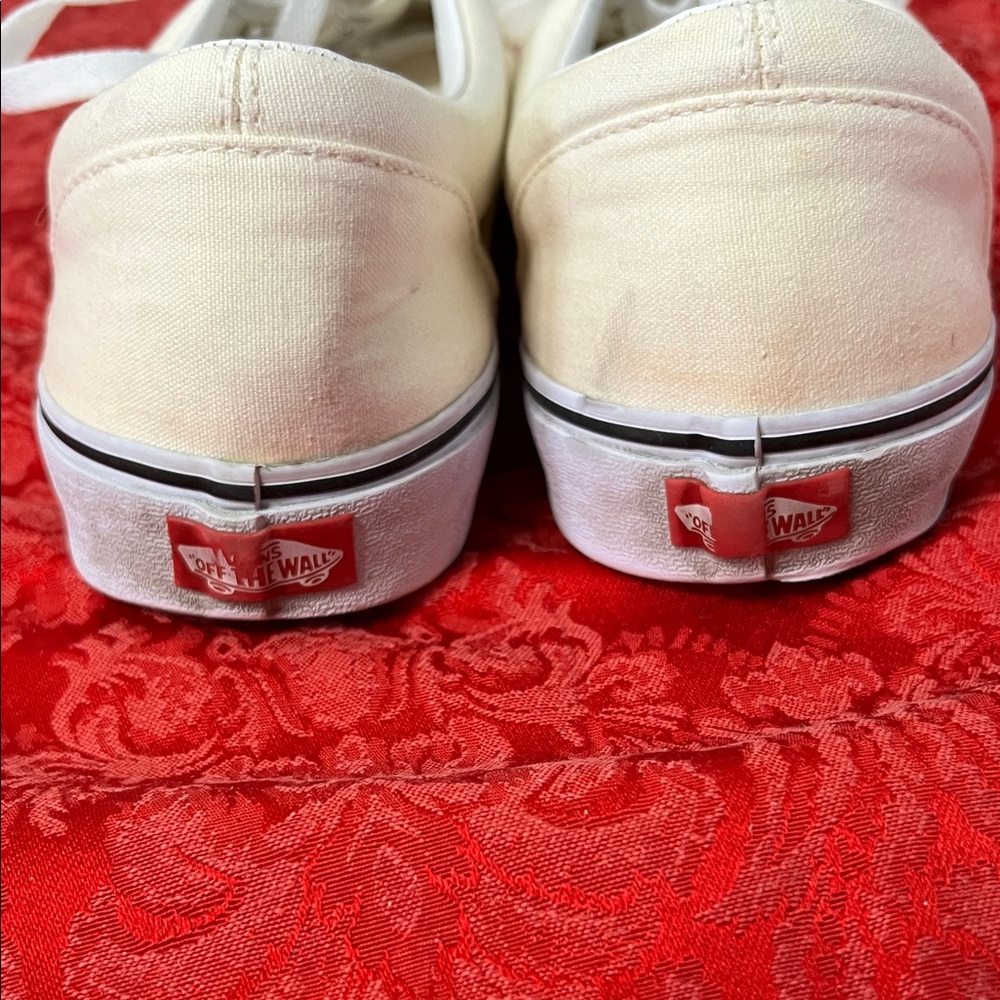 Vans Era Cream Canvas Sneakers Men’s Size 12 Classic Skate Shoes - Picture 5 of 9